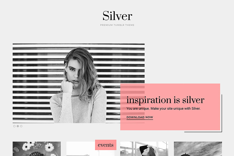 Silver Tumblr Theme in Tumblr Themes - product preview 8