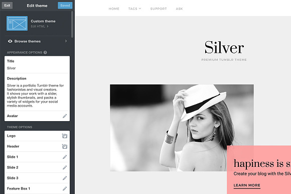 Silver Tumblr Theme in Tumblr Themes - product preview 4