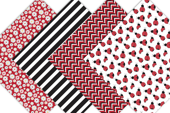 Ladybug Digital Paper Pack in Patterns - product preview 4