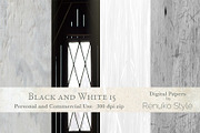 Black & White 15 Digital Backgrounds