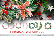 Watercolor Christmas Wreaths