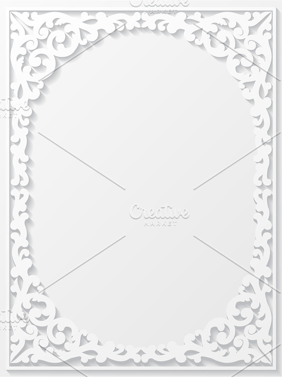 Set of paper floral frames in Illustrations - product preview 2