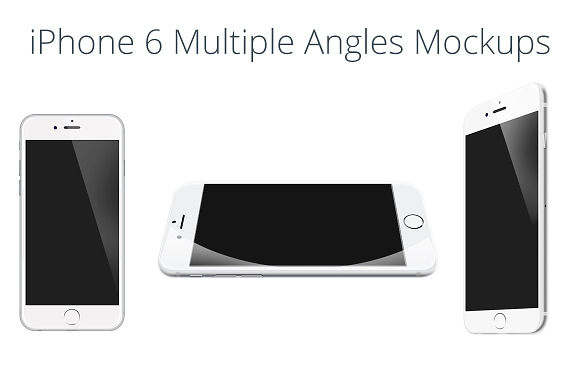 iPhone 6 mockup multiple angles in Mobile & Web Mockups - product preview 1