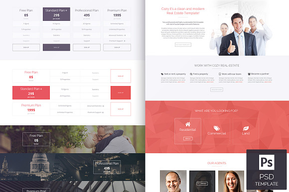 Cozy - Real Estate PSD Template in Website Templates - product preview 3