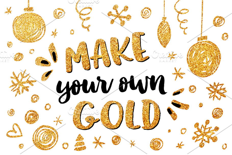 Make you own Christmas gold! in Photoshop Layer Styles - product preview 8