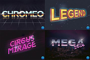 80's Typography Text Effects