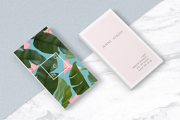 Wild Flower Business Card Template in Business Card Templates - product preview 1