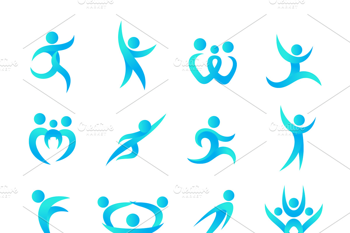 Abstract people icon vector in Illustrations - product preview 8