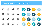 Law and Justice icons