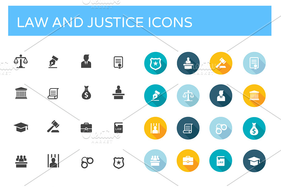 Law and Justice icons in Graphics - product preview 8