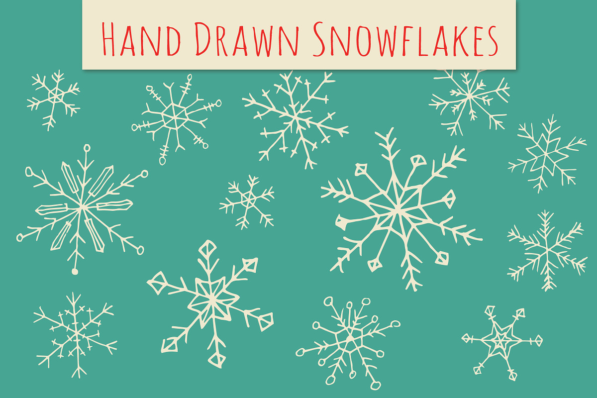 Holiday Snowflakes ClipArt in Illustrations - product preview 8