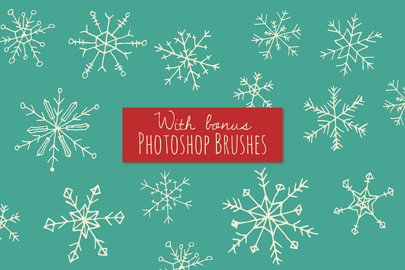 Holiday Snowflakes ClipArt in Illustrations - product preview 1