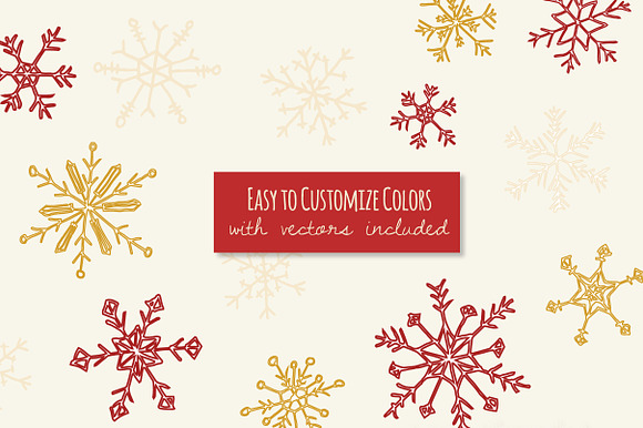 Holiday Snowflakes ClipArt in Illustrations - product preview 2