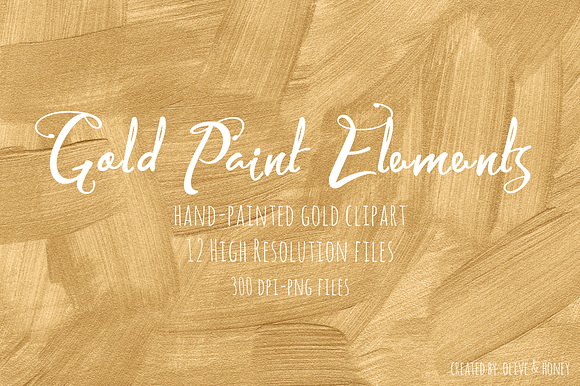 Gold Paint Elements in Textures - product preview 2