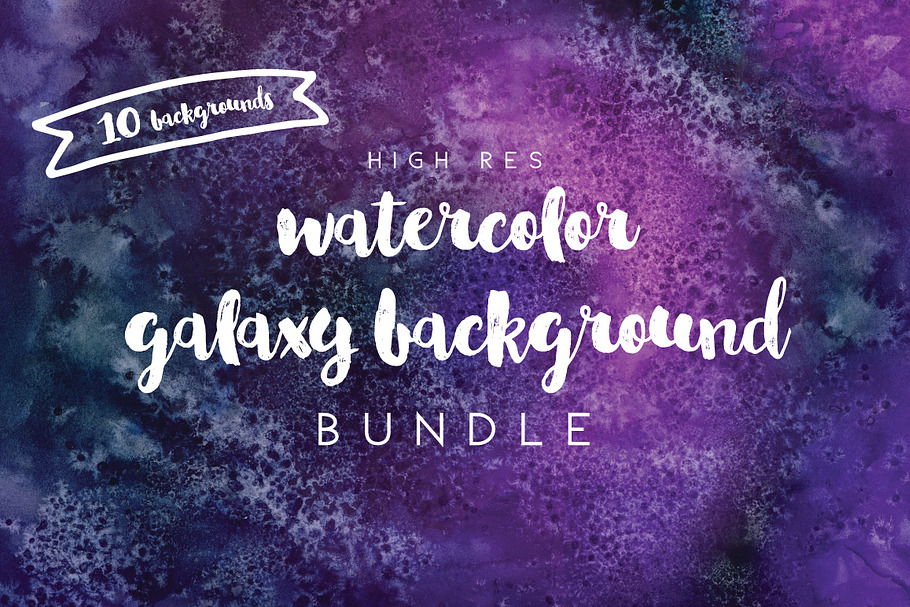 Galaxy Watercolor Background Bundle in Textures - product preview 8