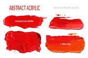 acrylic red brush strokes