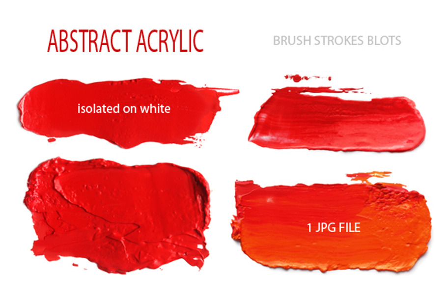 acrylic red brush strokes in Textures - product preview 8