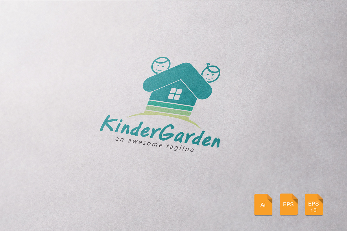 Kinder Garden Logo Template in Logo Templates - product preview 8