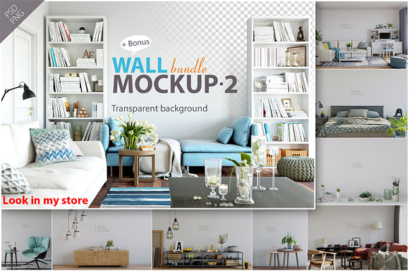 Frame & Wall Mockup 04 in Print Mockups - product preview 6