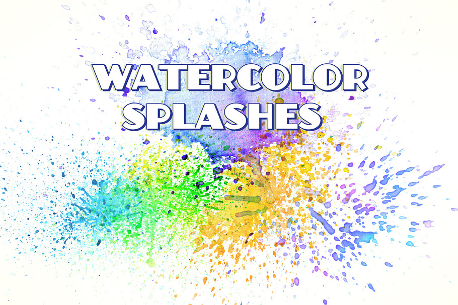 Watercolor splashes