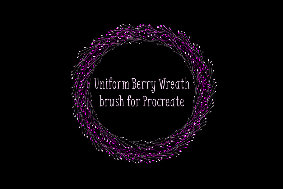 Uniform Berry Wreath for Procreate in Photoshop Brushes - product preview 8