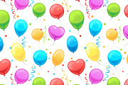 Party balloon seamless pattern