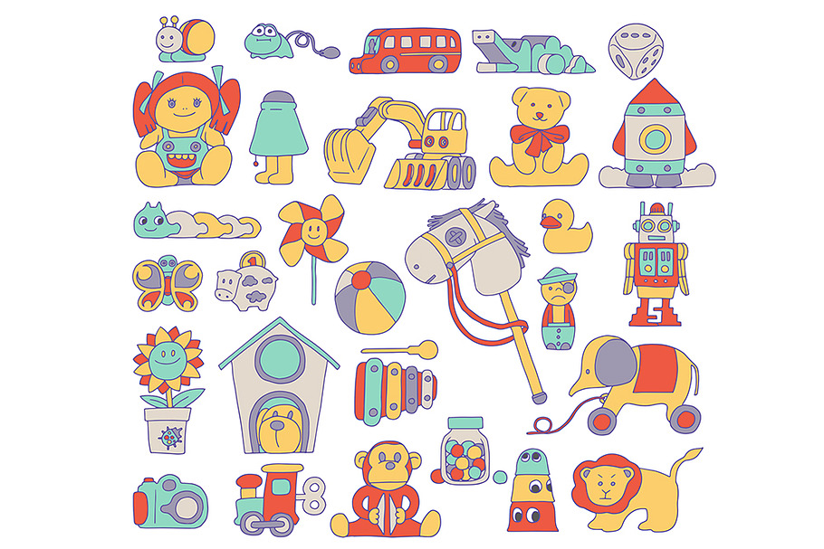 Toy Doodle Illustration in Illustrations - product preview 8