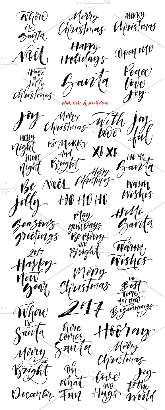 Big bundle of Christmas phrases. in Illustrations - product preview 1