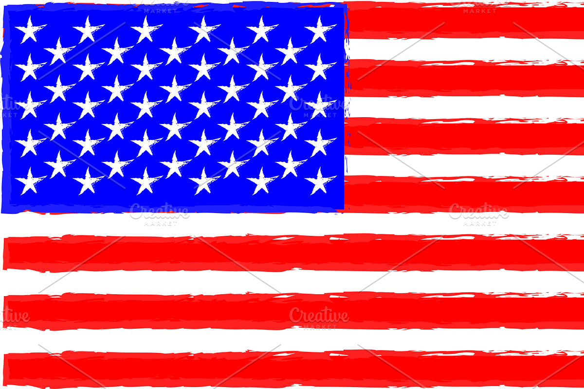 USA American flag vintage in Objects - product preview 8