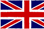 British flag old style vector
