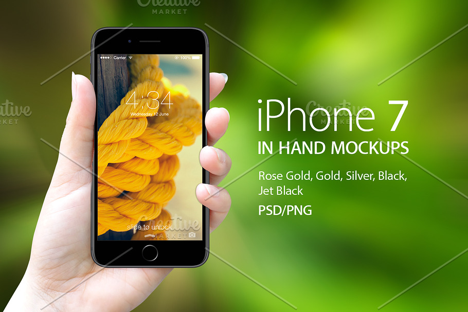 iPhone7 in Hand Mockups in Mobile & Web Mockups - product preview 8
