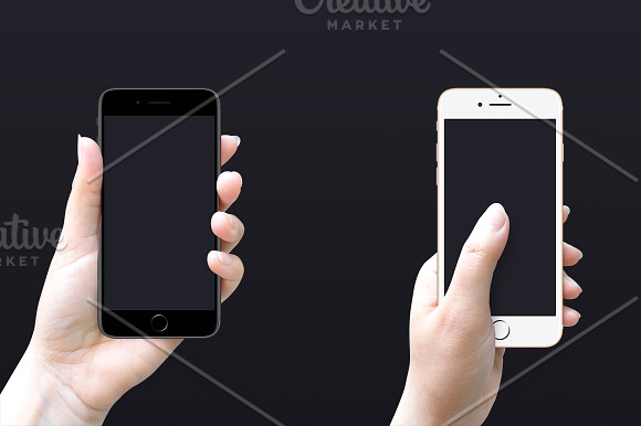iPhone7 in Hand Mockups in Mobile & Web Mockups - product preview 1