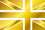 British flag gold, vector