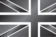 British flag silver, vector