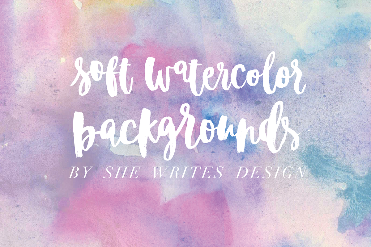 Soft Watercolor Backgrounds in Textures - product preview 8