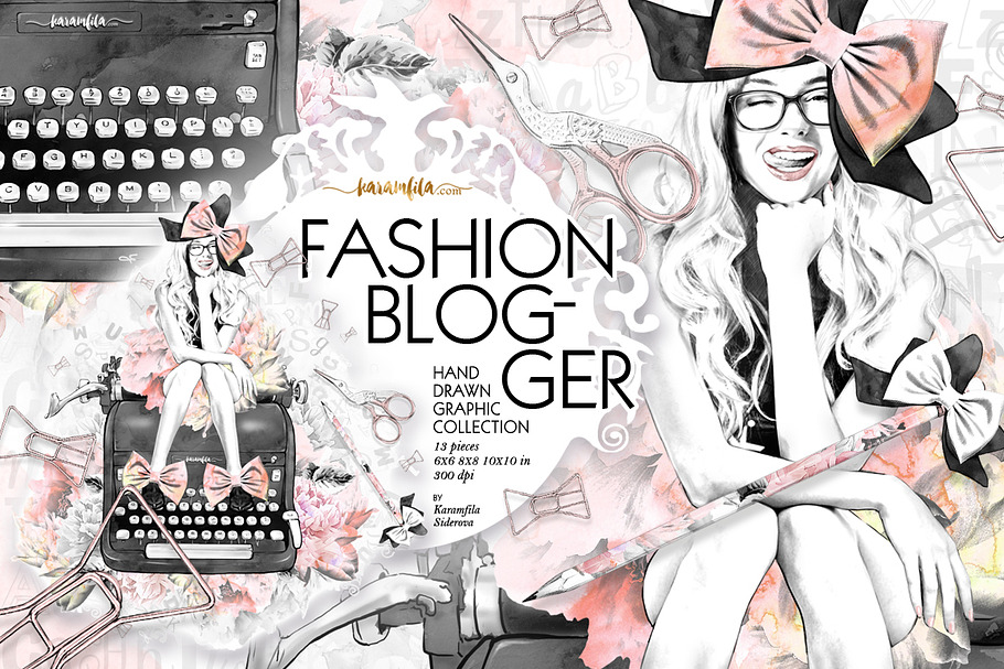 Fashion Blogger Clipart