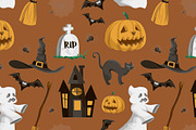 Halloween set pattern