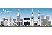 Mecca Skyline with Landmarks