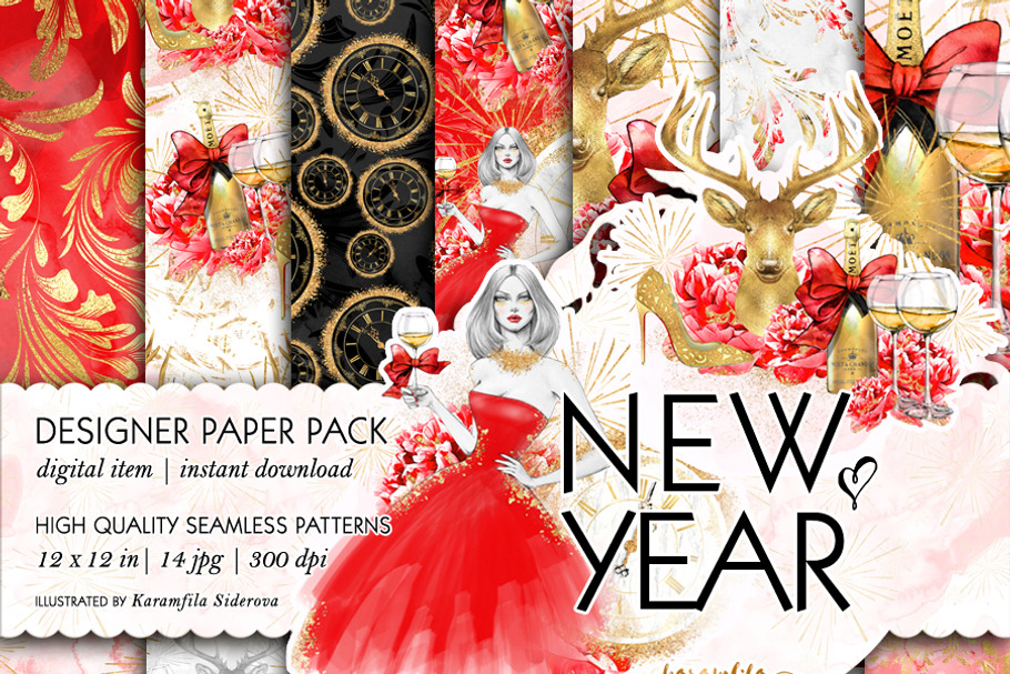 New Years Party Patterns