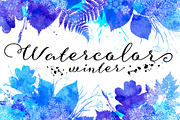 20 watercolour winter backgrounds