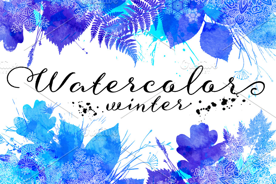 20 watercolour winter backgrounds in Patterns - product preview 8