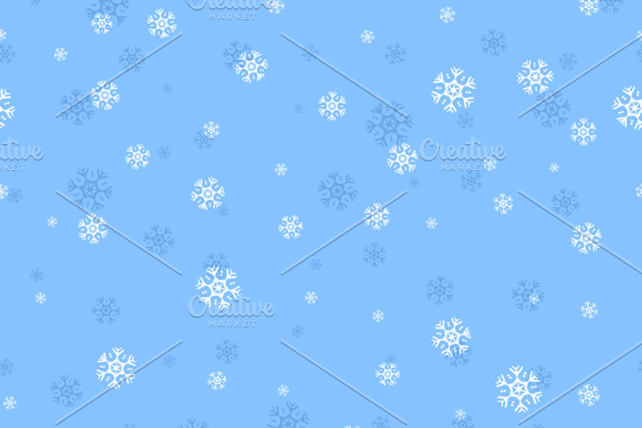 Snowflakes Seamless Pattern in Patterns - product preview 8