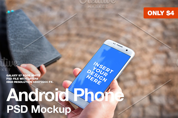 Android Phone Galaxy S7 Edge Mockup