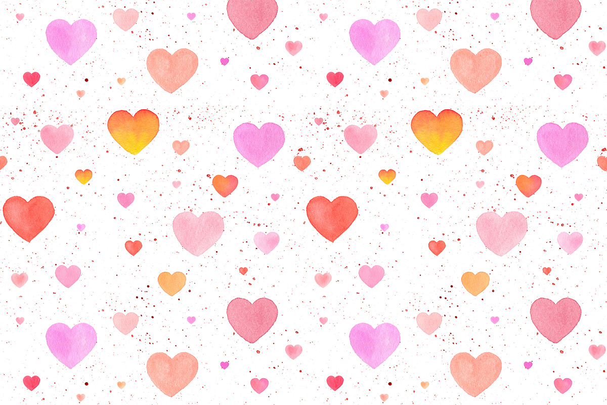 Seamless pattern with heart  in Patterns - product preview 8