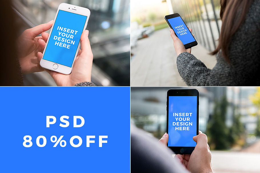 [80% OFF] 3 iPhone 7 PSD Mockups in Mobile & Web Mockups - product preview 8