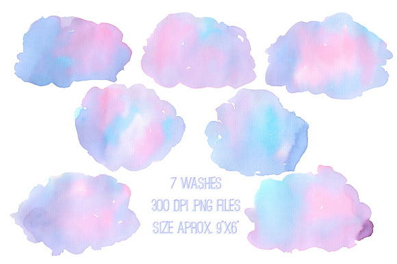 Cotton candy washes in Illustrations - product preview 1