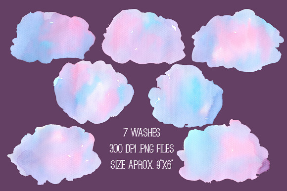 Cotton candy washes in Illustrations - product preview 2