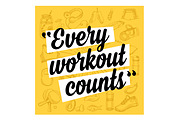 Fitness motivation quote poster