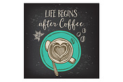 Coffee quote poster