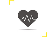 Heartbeat icon. Vector